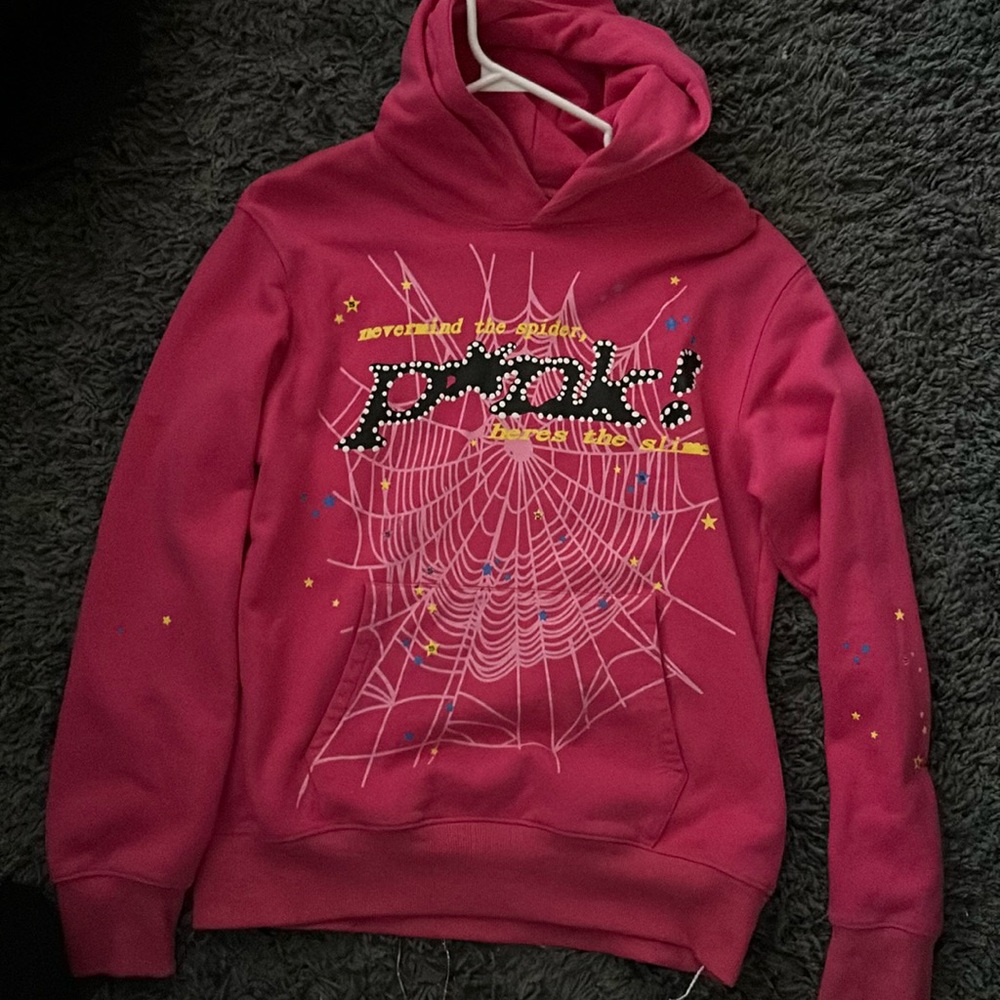 Pink original spider hoodie